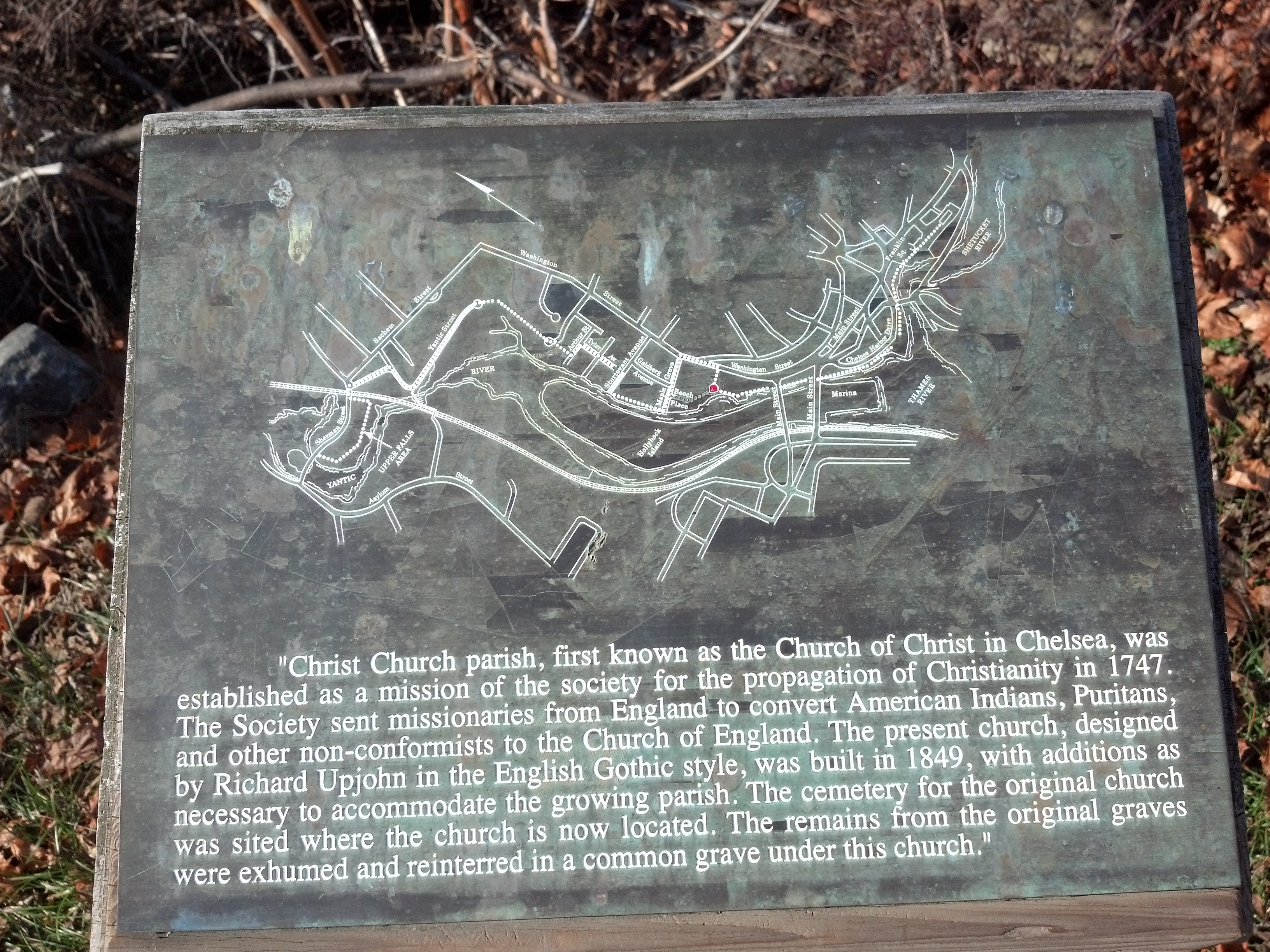 Christ Church Marker on Heritage Trail